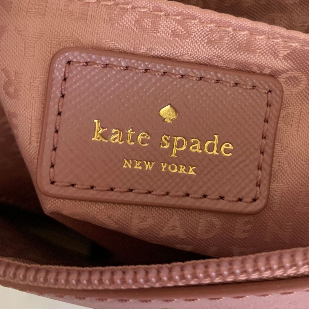 Kate Spade Dusty Pink Ramsey Glitter Crossbody Bag Saffiano Style NWT - Picture 4 of 10